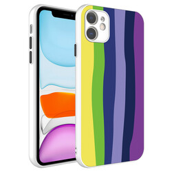 Apple iPhone 11 Kılıf Kamera Korumalı Renkli Temperli Zore X-Cam Kapak - 4