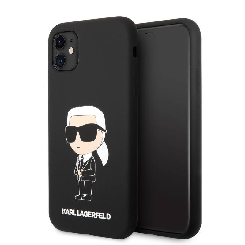 Apple iPhone 11 Kılıf Karl Lagerfeld Silikon Karl Dizayn Kapak - 1