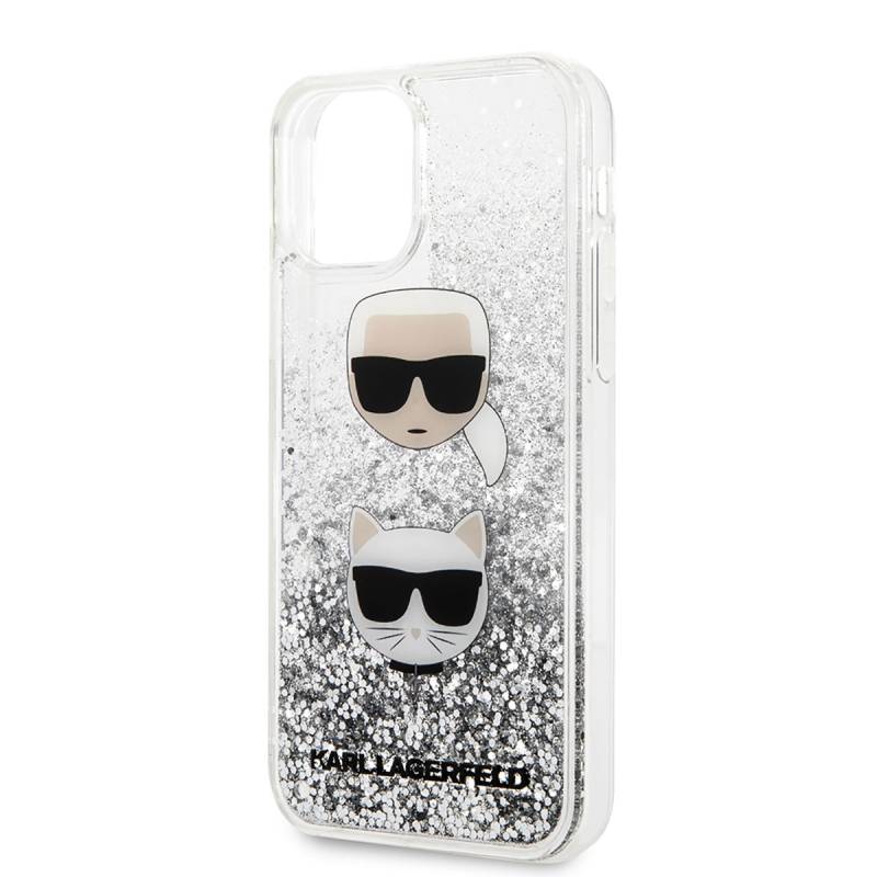 Apple iPhone 11 Kılıf Karl Lagerfeld Sıvılı Simli K&C Dizayn Kapak - 6