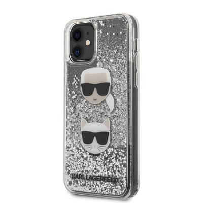 Apple iPhone 11 Kılıf Karl Lagerfeld Sıvılı Simli K&C Dizayn Kapak - 7