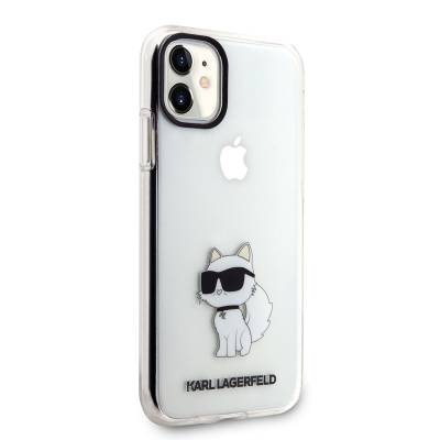 Apple iPhone 11 Kılıf Karl Lagerfeld Transparan Choupette Dizayn Kapak - 8