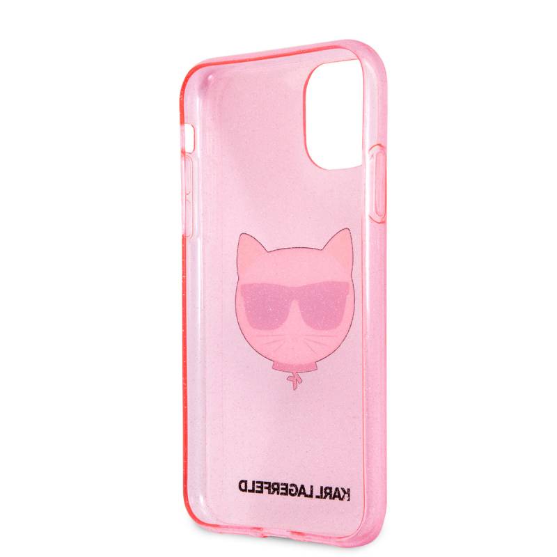 Apple iPhone 11 Kılıf Karl Lagerfeld Transparan Choupette Head Dizayn Kapak - 6