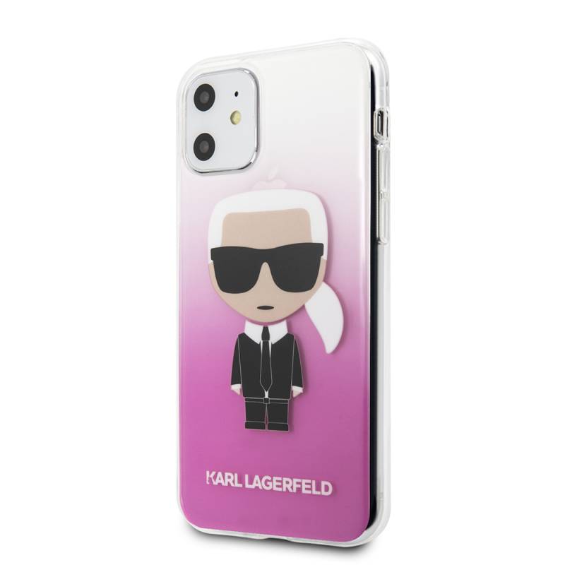 Apple iPhone 11 Kılıf Karl Lagerfeld Yarı Transparan Karl Dizayn Kapak - 2