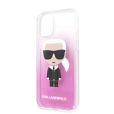 Apple iPhone 11 Kılıf Karl Lagerfeld Yarı Transparan Karl Dizayn Kapak - 3