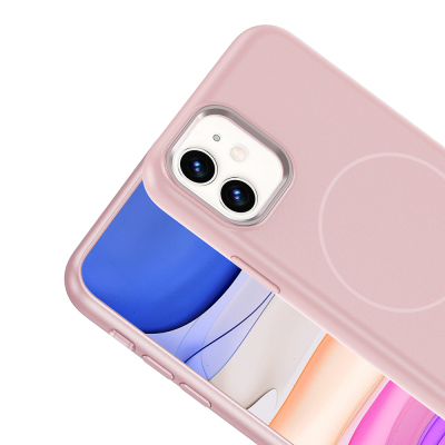 Apple iPhone 11 Kılıf M-Safe Şarj Özellikli Metal Kamera Çerçeveli Zore Edi Silikon Kapak - 20