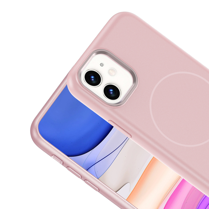 Apple iPhone 11 Kılıf M-Safe Şarj Özellikli Metal Kamera Çerçeveli Zore Edi Silikon Kapak - 20