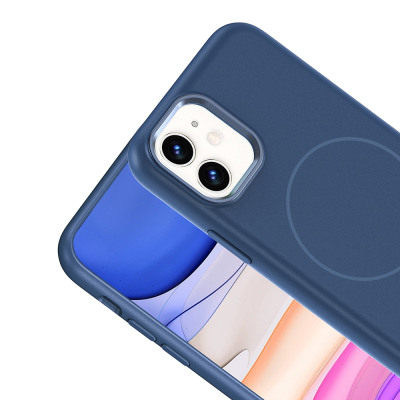 Apple iPhone 11 Kılıf M-Safe Şarj Özellikli Metal Kamera Çerçeveli Zore Edi Silikon Kapak - 22