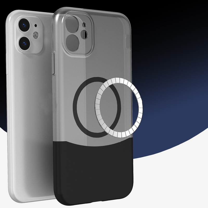 Apple iPhone 11 Kılıf M-Safe Şarj Özellikli Mıknatıslı Zore Duble Kapak - 6