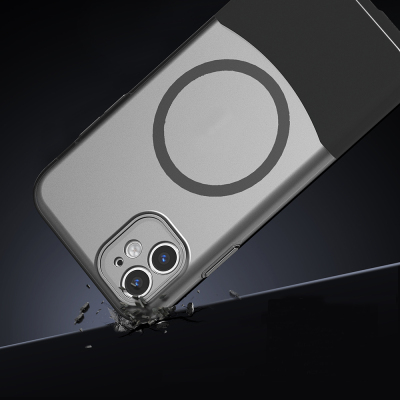 Apple iPhone 11 Kılıf M-Safe Şarj Özellikli Mıknatıslı Zore Duble Kapak - 7