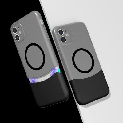 Apple iPhone 11 Kılıf M-Safe Şarj Özellikli Mıknatıslı Zore Duble Kapak - 3