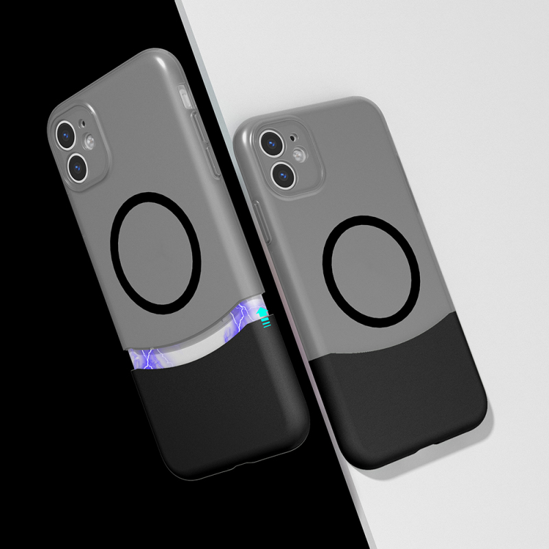 Apple iPhone 11 Kılıf M-Safe Şarj Özellikli Mıknatıslı Zore Duble Kapak - 3