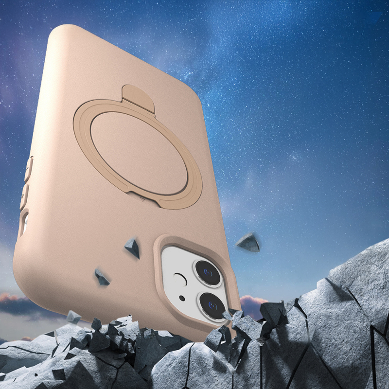Apple iPhone 11 Kılıf M-safe Şarj Özellikli Standlı Zore Samara Kapak - 9