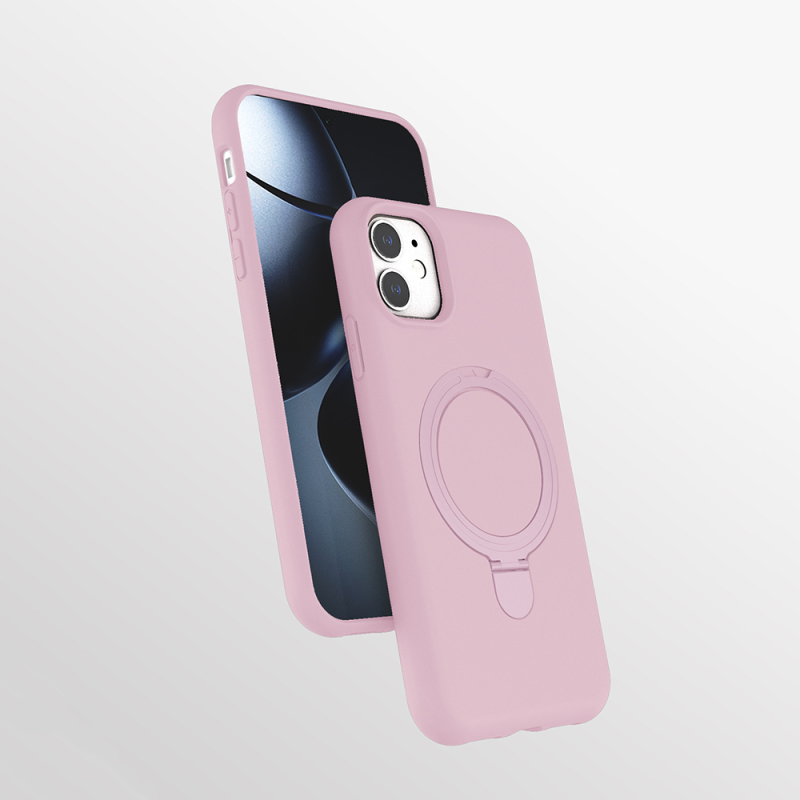 Apple iPhone 11 Kılıf M-safe Şarj Özellikli Standlı Zore Samara Kapak - 7