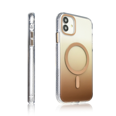 Apple iPhone 11 Kılıf M-safe Şarj Özellikli Transparan Renk Geçişli Zore Toros Kapak - 20