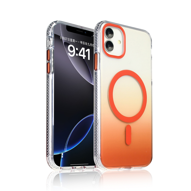 Apple iPhone 11 Kılıf M-safe Şarj Özellikli Transparan Renk Geçişli Zore Toros Kapak - 7