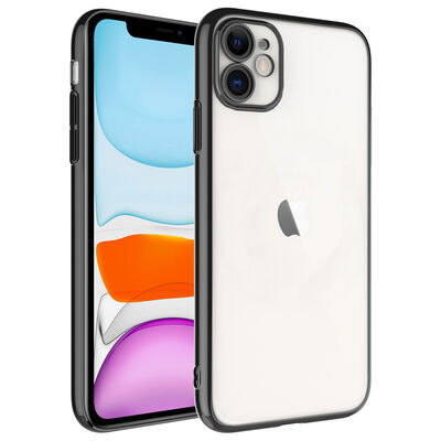 Apple iPhone 11 Kılıf Sert PC Renkli Çerçeveli Zore Riksos Kapak - 4