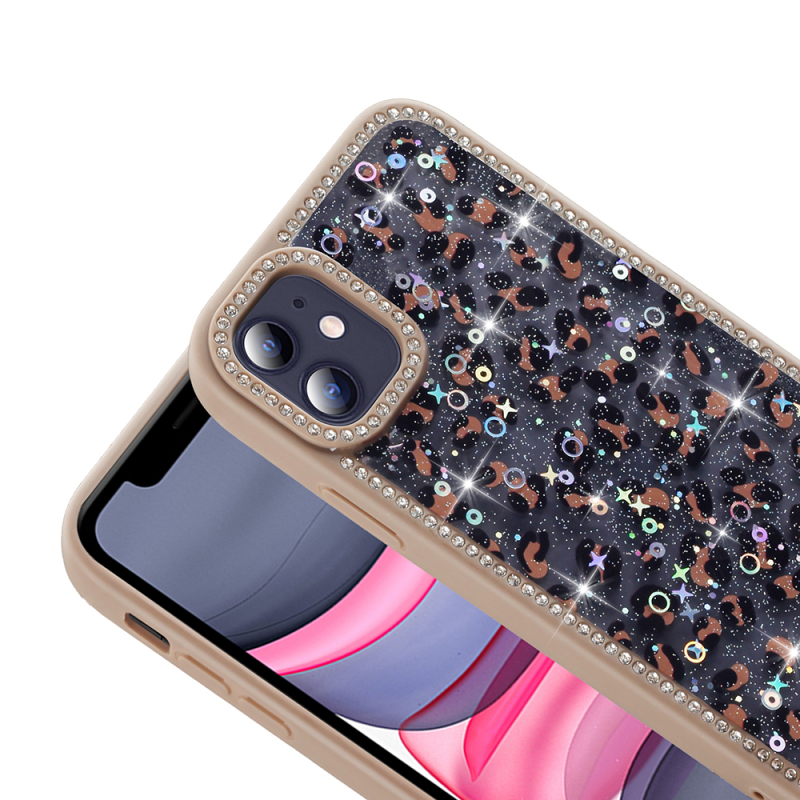Apple iPhone 11 Kılıf Taşlı ve Simli Tasarım Zore Azra Kapak - 8