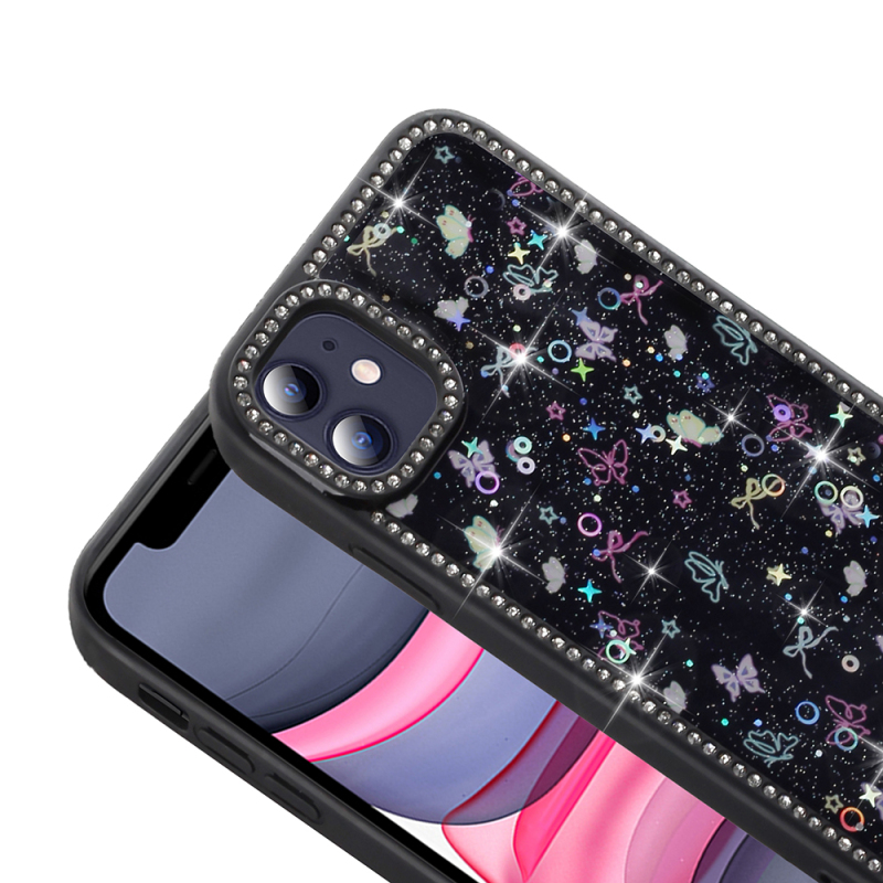Apple iPhone 11 Kılıf Taşlı ve Simli Tasarım Zore Azra Kapak - 9