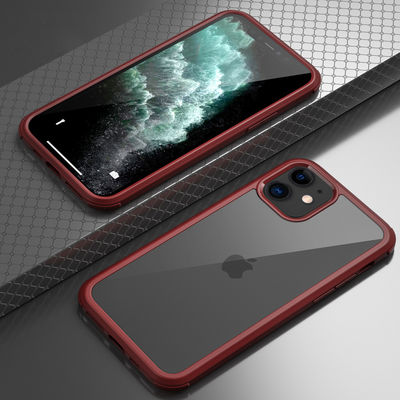 Apple iPhone 11 Kılıf Zore Dor Silikon Temperli Cam Kapak - 1