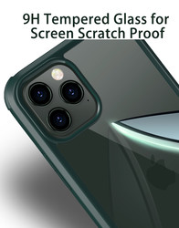 Apple iPhone 11 Kılıf Zore Dor Silikon Temperli Cam Kapak - 5