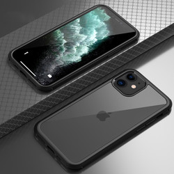 Apple iPhone 11 Kılıf Zore Dor Silikon Temperli Cam Kapak - 8
