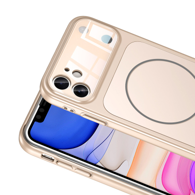 Apple iPhone 11 Kılıf Zore M-Safe Şarj Özellikli Kamera Korumalı Formen Kapak - 14