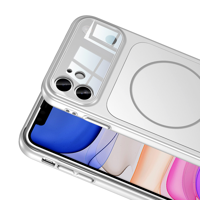 Apple iPhone 11 Kılıf Zore M-Safe Şarj Özellikli Kamera Korumalı Formen Kapak - 15