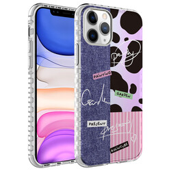 Apple iPhone 11 Pro Case Airbag Edge Colorful Patterned Silicone Zore Elegans Cover - 1