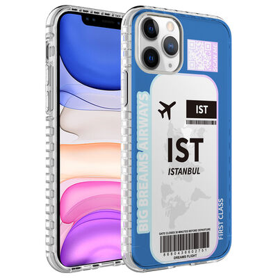 Apple iPhone 11 Pro Case Airbag Edge Colorful Patterned Silicone Zore Elegans Cover - 6