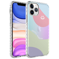 Apple iPhone 11 Pro Case Airbag Edge Colorful Patterned Silicone Zore Elegans Cover - 9