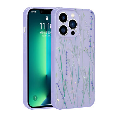 Apple iPhone 11 Pro Case Glittery Patterned Camera Protected Shiny Zore Popy Cover - 3