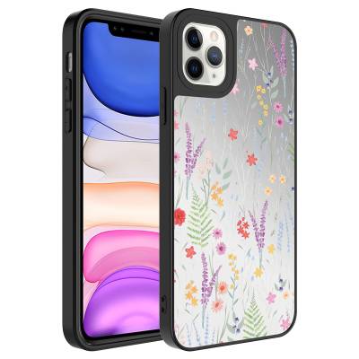 Apple iPhone 11 Pro Case Mirror Patterned Camera Protected Glossy Zore Mirror Cover - 4