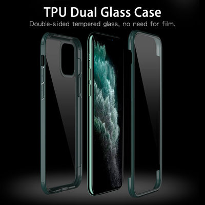 Apple iPhone 11 Pro Max Case Zore Dor Silicon Tempered Glass Cover - 8
