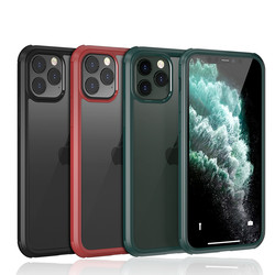Apple iPhone 11 Pro Max Case Zore Dor Silicon Tempered Glass Cover - 10