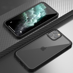 Apple iPhone 11 Pro Max Case Zore Dor Silicon Tempered Glass Cover - 12