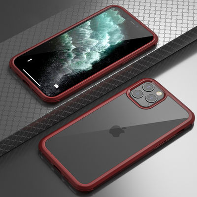 Apple iPhone 11 Pro Max Case Zore Dor Silicon Tempered Glass Cover - 13