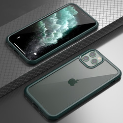 Apple iPhone 11 Pro Max Kılıf Zore Dor Silikon Temperli Cam Kapak - 14