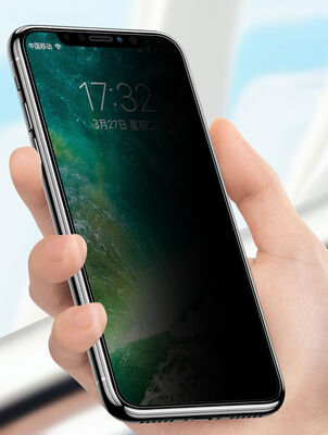 Apple iPhone 11 Pro Max Zore Anti-Dust Privacy Temperli Ekran Koruyucu - 11