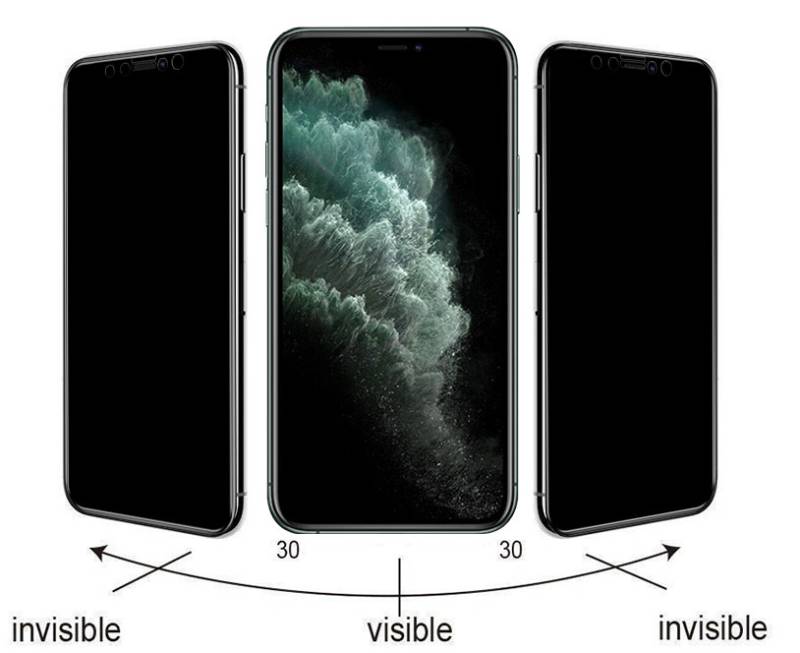 Apple iPhone 11 Pro Zore Kolay Uygulama Aparatlı 5D Magic Privacy Glass Hayalet Cam Ekran Koruyucu - 4