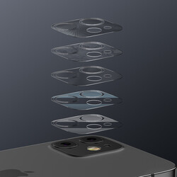 Apple iPhone 12 Benks Soft Kamera Lens Koruyucu Cam - 5