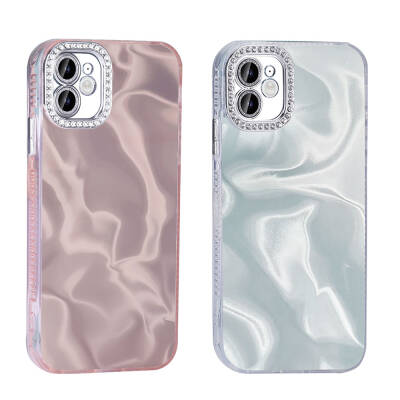 Apple iPhone 12 Case Airbag Shiny Stone Detail Design Zore Esila Cover - 8