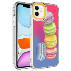 Apple iPhone 12 Case Camera Protected Colorful Patterned Hard Silicone Zore Korn Cover - 14