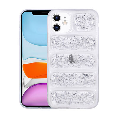 Apple iPhone 12 Case Camera Protected Glittery Airbag Zore Dalga Cover - 3