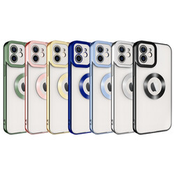 Apple iPhone 12 Case Camera Protected Zore Omega Cover With Logo - 2