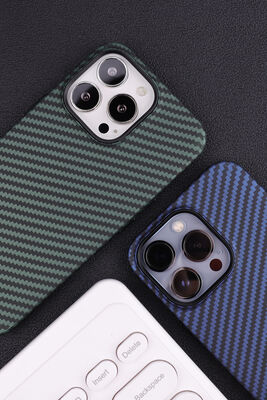 Apple iPhone 12 Case Carbon Fiber Look Zore Karbono Cover - 7