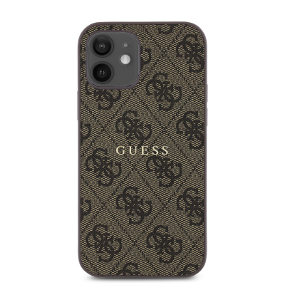 Apple iPhone 12 Case Guess Original Licensed 4G Patterned Text Logo Cover - 4