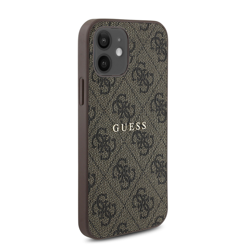 Apple iPhone 12 Case Guess Original Licensed 4G Patterned Text Logo Cover - 5