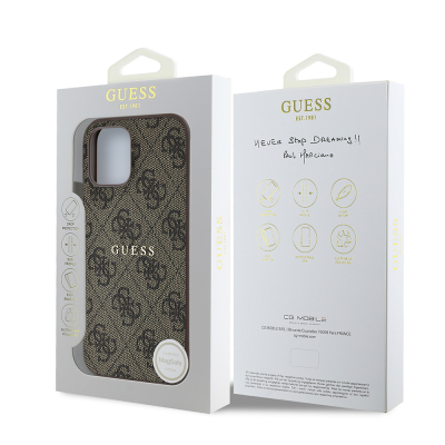 Apple iPhone 12 Case Guess Original Licensed 4G Patterned Text Logo Cover - 9