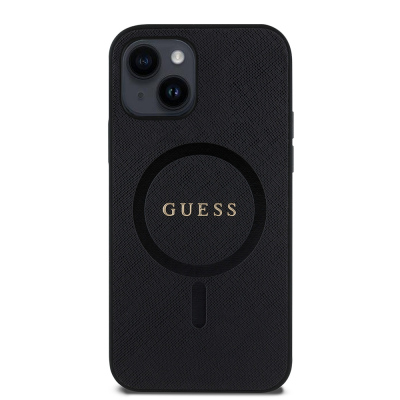 Apple iPhone 12 Case Guess Original Licensed Magsafe Charging Feature Text Logo Saffiano Classic Cover - 3