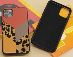 Apple iPhone 12 Case Kajsa Glamorous Series Leopard Combo Cover - 7